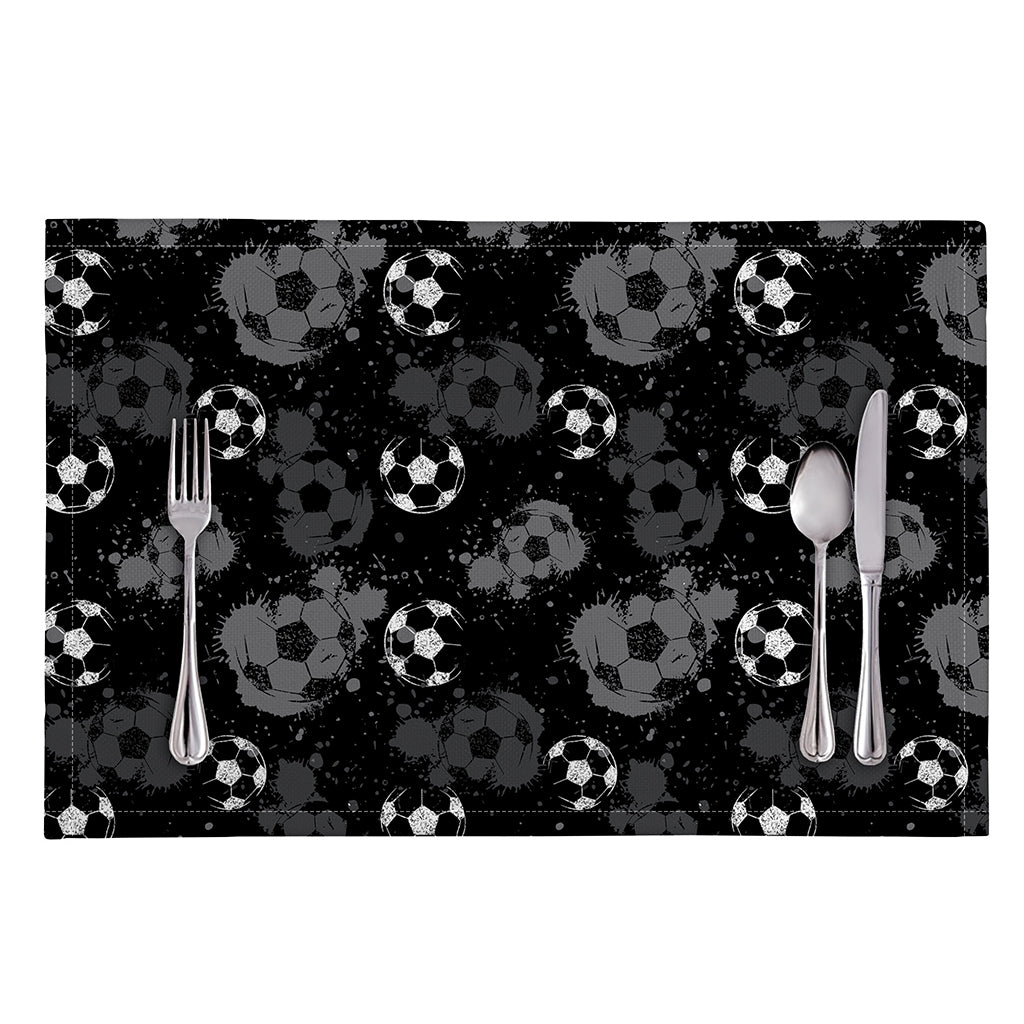 Grunge Soccer Ball Pattern Print Placemat