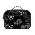 Grunge Soccer Ball Pattern Print Portable Lunch Bag