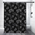 Grunge Soccer Ball Pattern Print Premium Shower Curtain