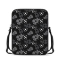 Grunge Soccer Ball Pattern Print Rectangular Crossbody Bag