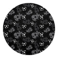 Grunge Soccer Ball Pattern Print Round Blanket