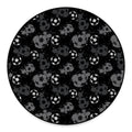Grunge Soccer Ball Pattern Print Round Floor Mat
