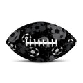 Grunge Soccer Ball Pattern Print Rugby Ball