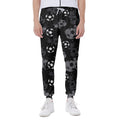 Grunge Soccer Ball Pattern Print Joggers
