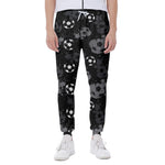 Grunge Soccer Ball Pattern Print Scuba Joggers