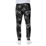 Grunge Soccer Ball Pattern Print Scuba Joggers