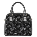 Grunge Soccer Ball Pattern Print Shoulder Handbag