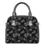 Grunge Soccer Ball Pattern Print Shoulder Handbag