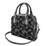 Grunge Soccer Ball Pattern Print Shoulder Handbag