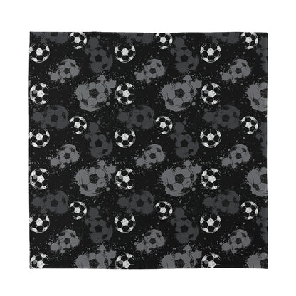 Grunge Soccer Ball Pattern Print Silk Bandana