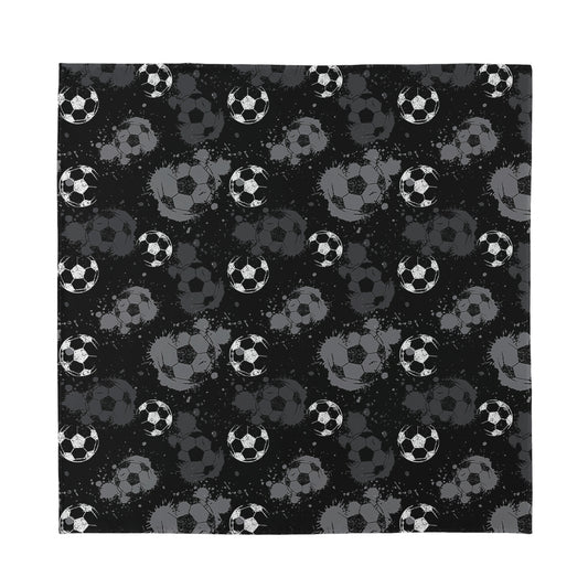 Grunge Soccer Ball Pattern Print Silk Bandana