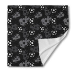 Grunge Soccer Ball Pattern Print Silk Bandana