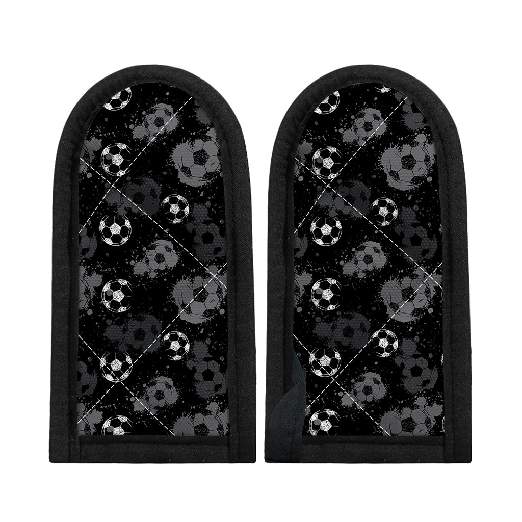 Grunge Soccer Ball Pattern Print Skillet Handle Cover