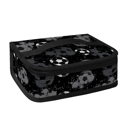 Grunge Soccer Ball Pattern Print Small Lunch Bag