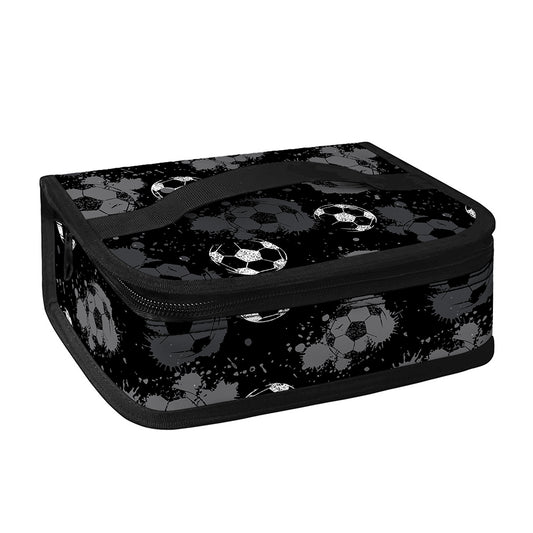 Grunge Soccer Ball Pattern Print Small Lunch Bag