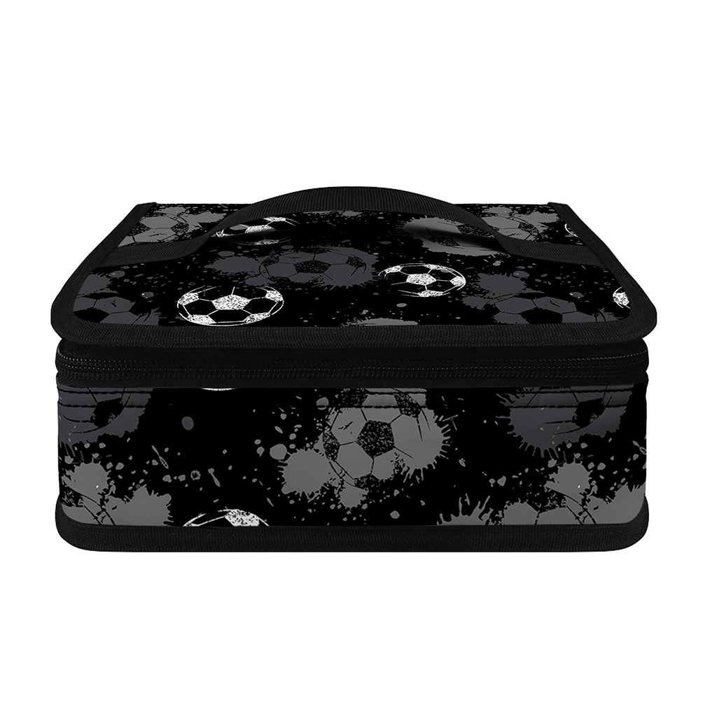 Grunge Soccer Ball Pattern Print Small Lunch Bag