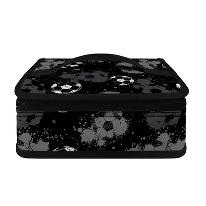 Grunge Soccer Ball Pattern Print Small Lunch Bag