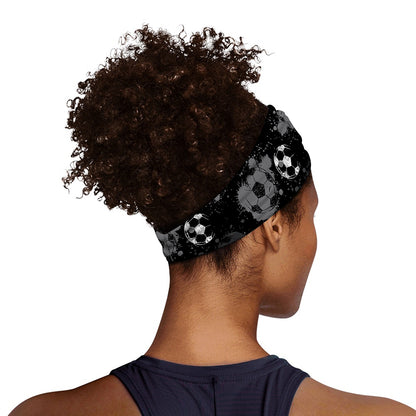 Grunge Soccer Ball Pattern Print Sports Headband