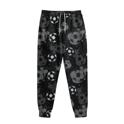 Grunge Soccer Ball Pattern Print Sweatpants