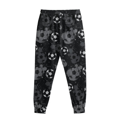 Grunge Soccer Ball Pattern Print Sweatpants