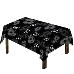 Grunge Soccer Ball Pattern Print Tablecloth