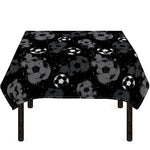 Grunge Soccer Ball Pattern Print Tablecloth
