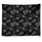 Grunge Soccer Ball Pattern Print Tapestry