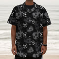 Grunge Soccer Ball Pattern Print Textured Short Sleeve Shirt