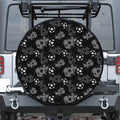 Grunge Soccer Ball Pattern Print Tire Cover