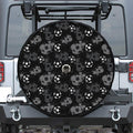 Grunge Soccer Ball Pattern Print Tire Cover With Camera Hole