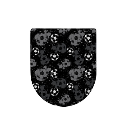 Grunge Soccer Ball Pattern Print Toilet Lid Cover