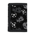 Grunge Soccer Ball Pattern Print Trifold Wallet