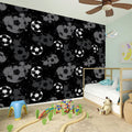 Grunge Soccer Ball Pattern Print Wall Sticker