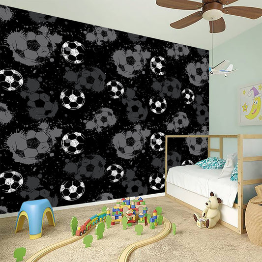 Grunge Soccer Ball Pattern Print Wall Sticker