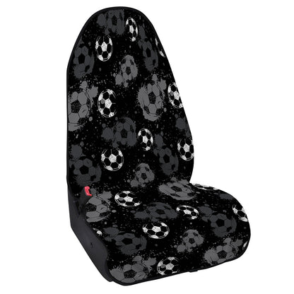 Grunge Soccer Ball Pattern Print Waterproof Car Seat Cover