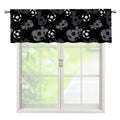 Grunge Soccer Ball Pattern Print Window Valance