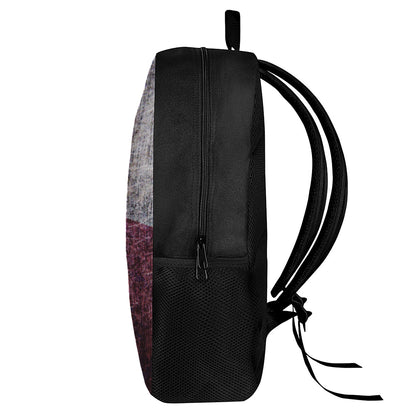 Grunge Texas Flag Print 17 Inch Backpack