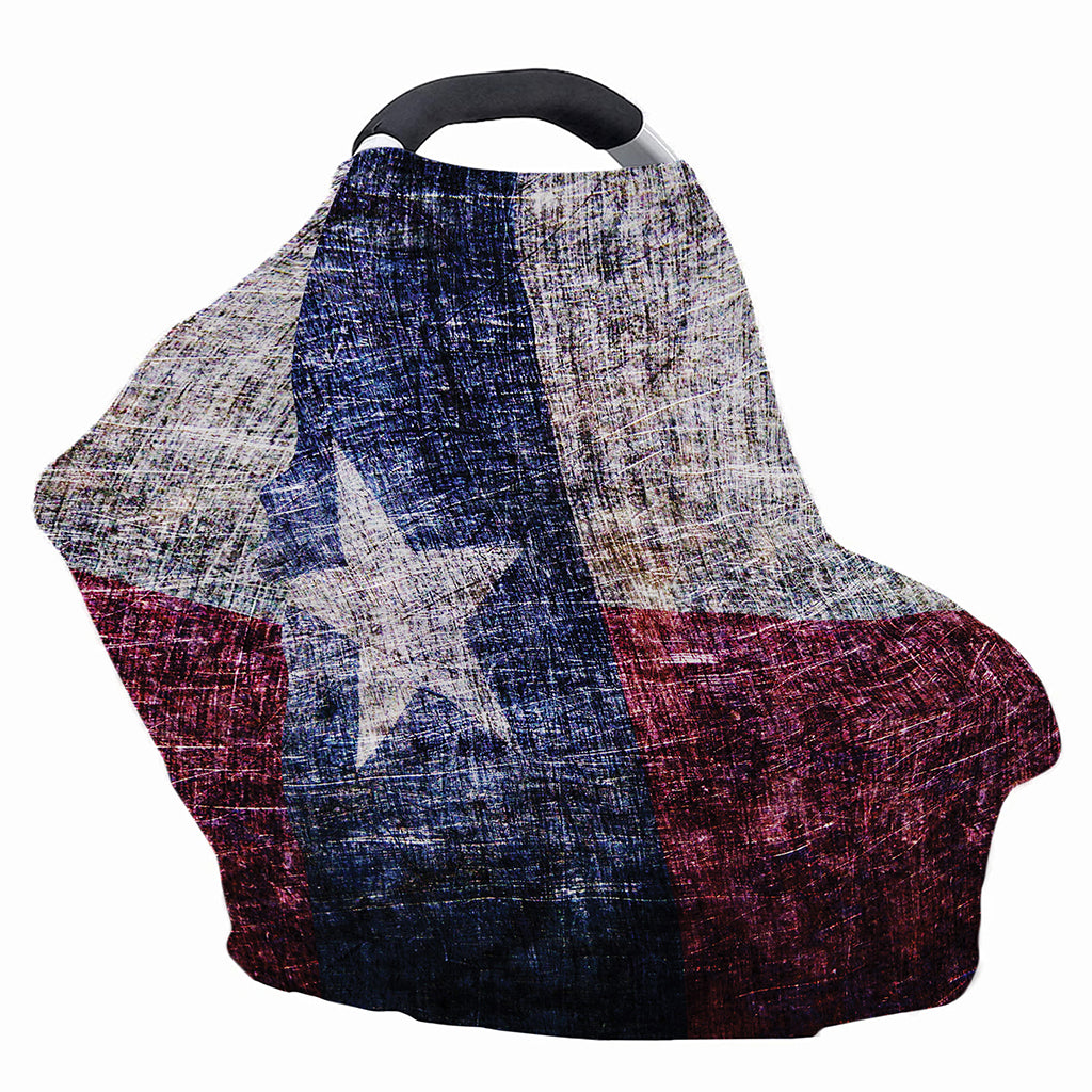 Grunge Texas Flag Print Baby Seat Cover