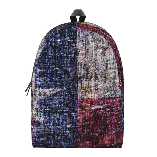 Grunge Texas Flag Print Backpack