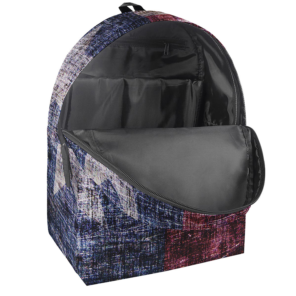 Grunge Texas Flag Print Backpack