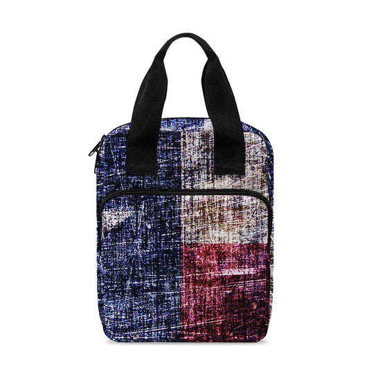 Grunge Texas Flag Print Bible Tote Bag