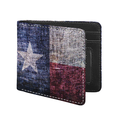 Grunge Texas Flag Print Bifold Wallet