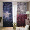 Grunge Texas Flag Print Dimout Pencil Pleat Curtains