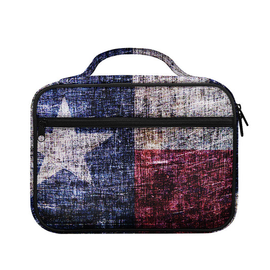 Grunge Texas Flag Print Briefcase Bible Bag