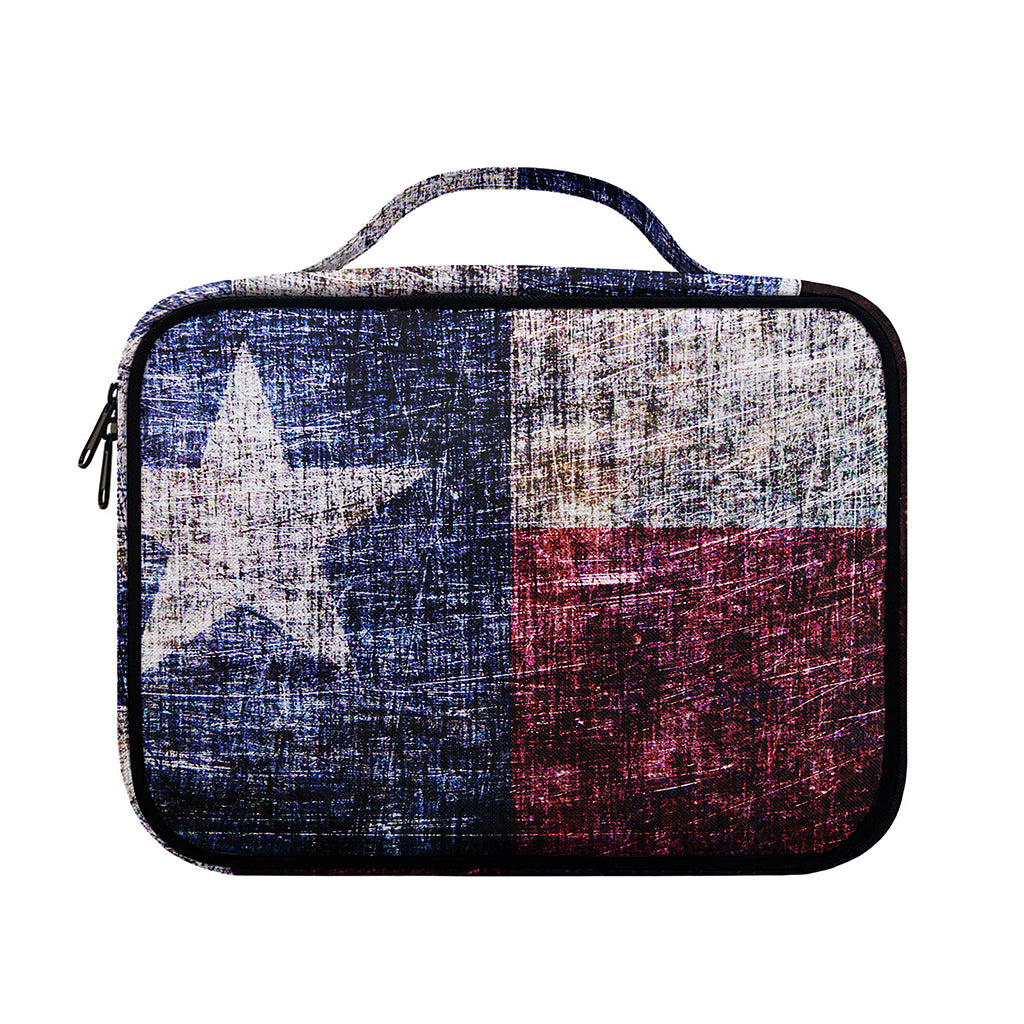 Grunge Texas Flag Print Briefcase Bible Bag