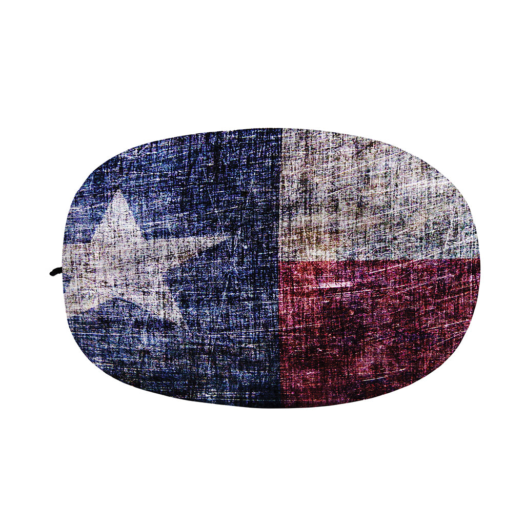Grunge Texas Flag Print Car Side Mirror Covers