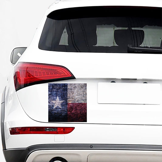Grunge Texas Flag Print Car Sticker