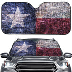 Grunge Texas Flag Print Car Windshield Sun Shade