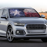 Grunge Texas Flag Print Car Windshield Sun Shade