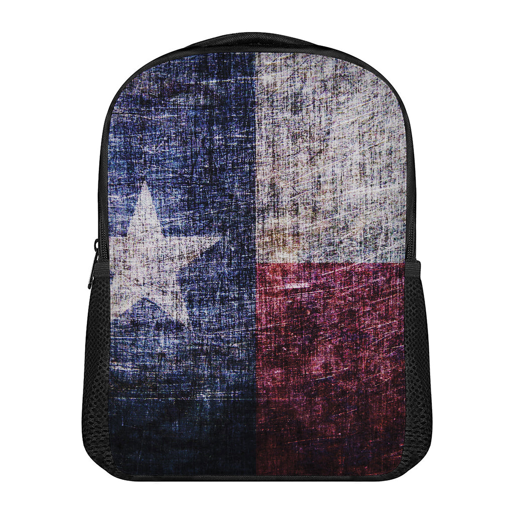 Grunge Texas Flag Print Casual Backpack